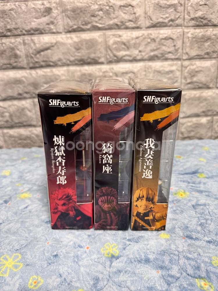 귀멸의 칼날 SHF 아카자, 렌고쿠, 젠이츠 SS급 피규어--2