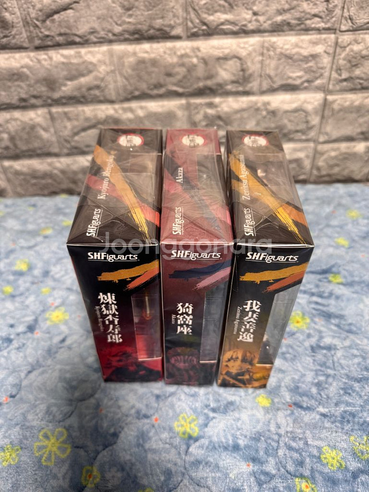 귀멸의 칼날 SHF 아카자, 렌고쿠, 젠이츠 SS급 피규어--1