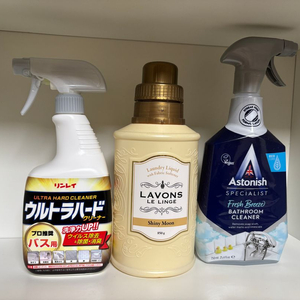전소미 추천 린레이 울트라 하드 클리너 욕실용 700ml+일본 라봉 섬유유연제 함유 세탁세제 샤이니 문 850g