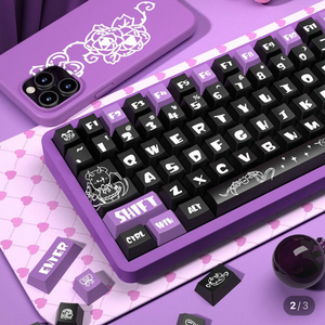 사오파오 체리 퍼플데빌 키캡 pbt 5면 염료승화 158키