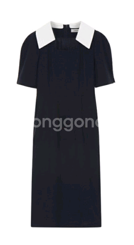 루에브르 카라 포인트 원피스 (카라 탈착 가능)--1