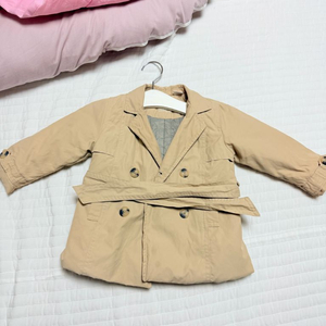 자라 유아 퀄팅 트렌치코트 12-15M