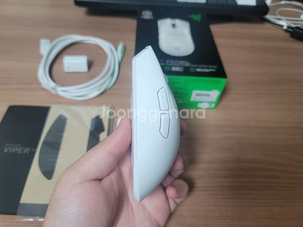 바이퍼 V3 PRO 화이트 바브삼 저소음 무소음--5