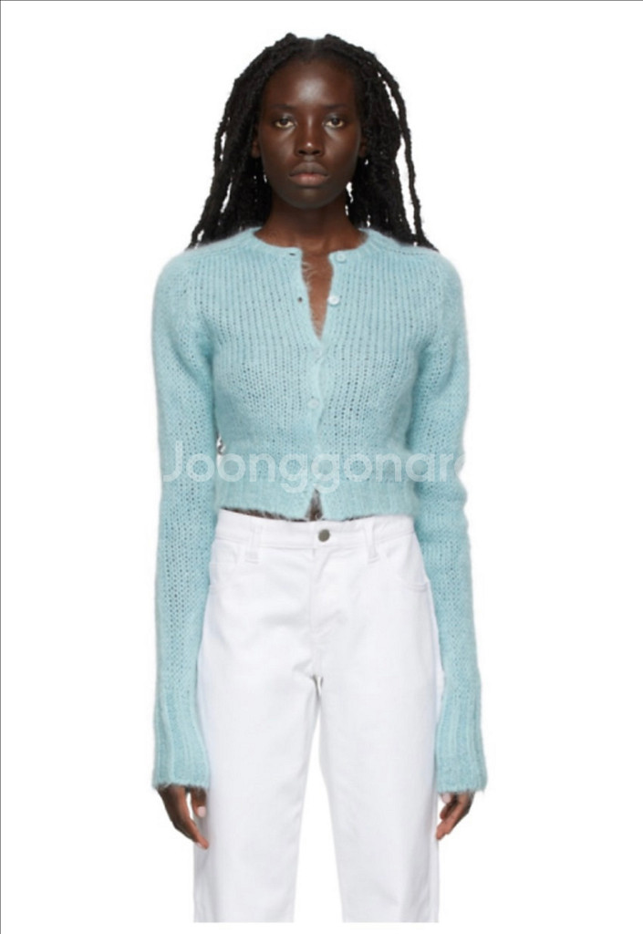 다니엘귀조(guizio) 모헤어 퍼지가디건 민트 S--0