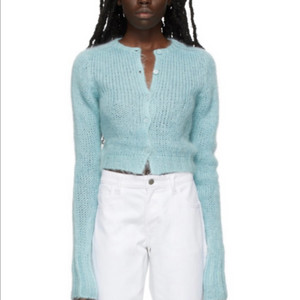 다니엘귀조(guizio) 모헤어 퍼지가디건 민트 S