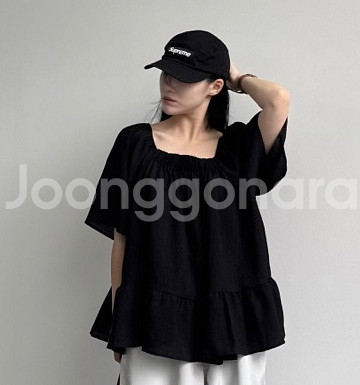 (새상품) 모네 블랙 블라우스--0