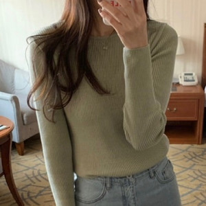 (새상품) 리브레 cash ribbied knit 카키