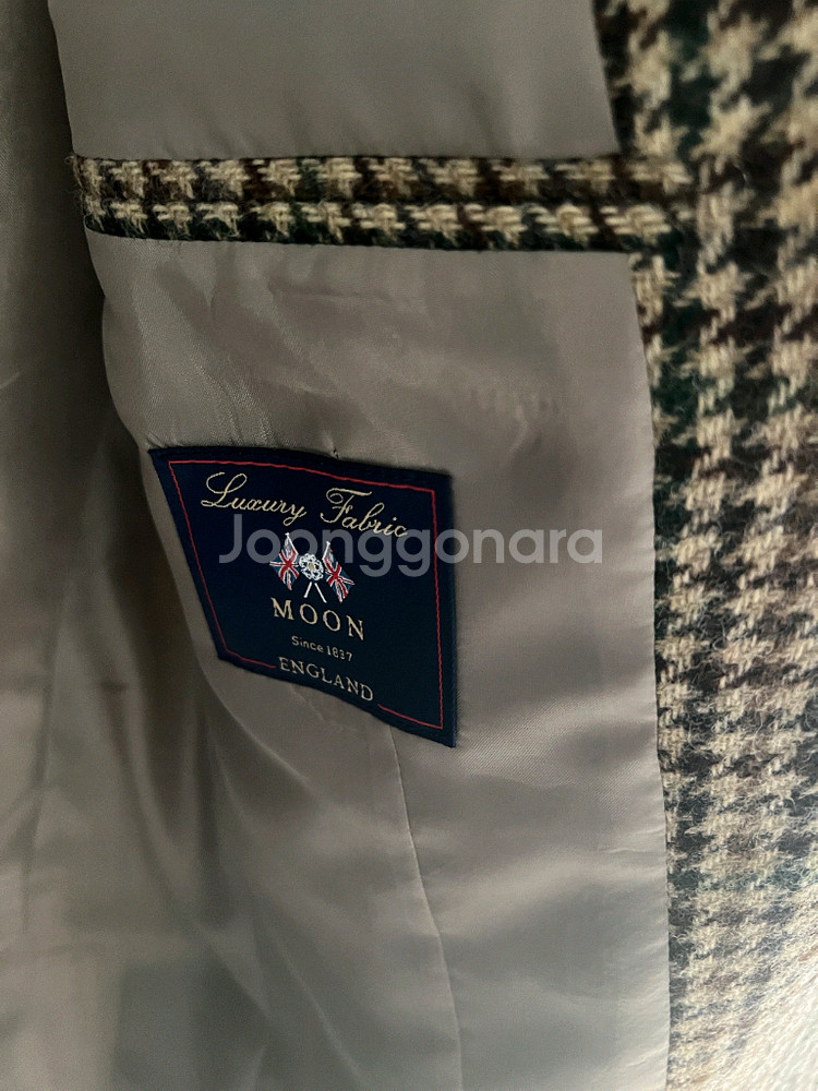 라마르쉐 링자켓 아브라함문 건클럽 그린 체크 트위드자켓(50)--2