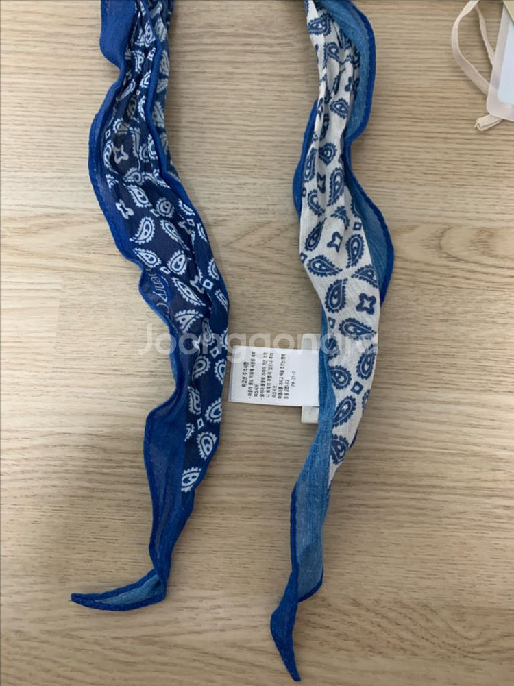 헨리코튼 블루 마름모 스카프 판매--2