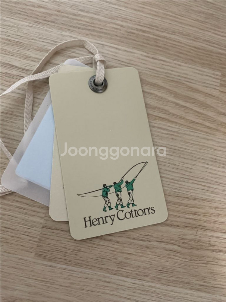 헨리코튼 블루 마름모 스카프 판매--4