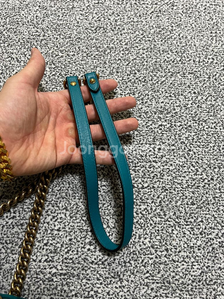 정품 구찌 벨벳 마틀라세 미니백 숄더백--3