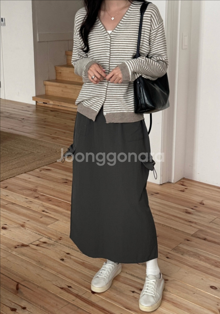 새상품 내수니트 이매진니트가디건 울가디건 울니트 단가라--0