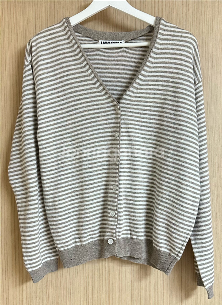 새상품 내수니트 이매진니트가디건 울가디건 울니트 단가라--2