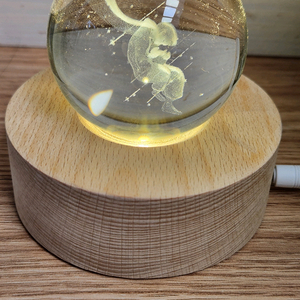 어린왕자 크리스탈 무드등 7cm