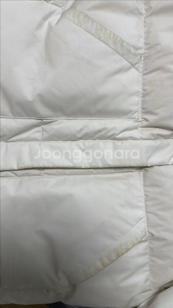 캘빈클라인 여성 숏 랭스 스탠드 카라 푸퍼 패딩 아이보리--5