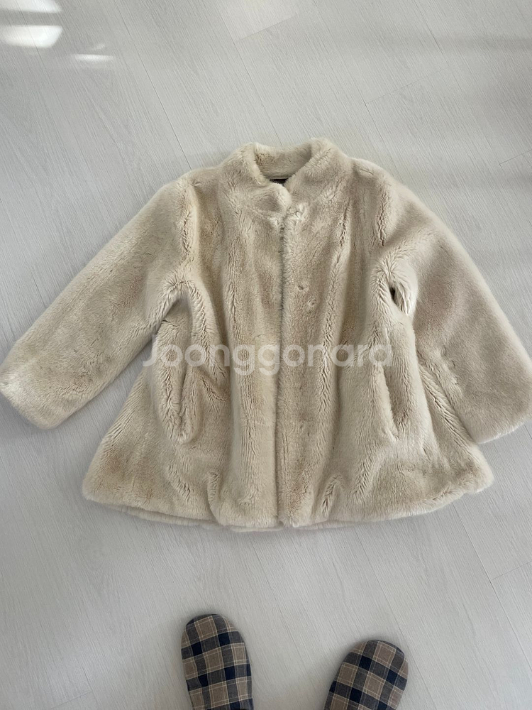 아이보리 퍼 코트--0