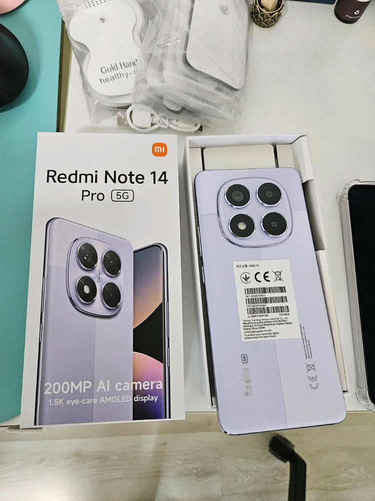 샤오미 레드미 노트 14 프로 5G 256gb 한국정발 라벤더 초기필름있는 초s급--2