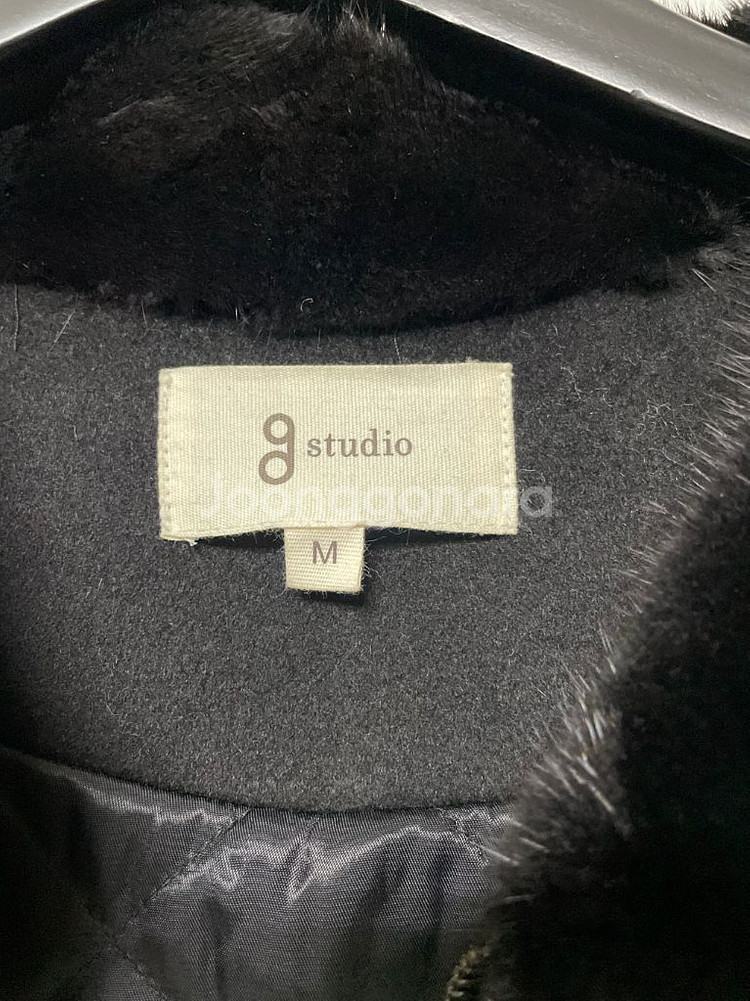 지스튜디오 사가밍크 캐시미어 울코트--5