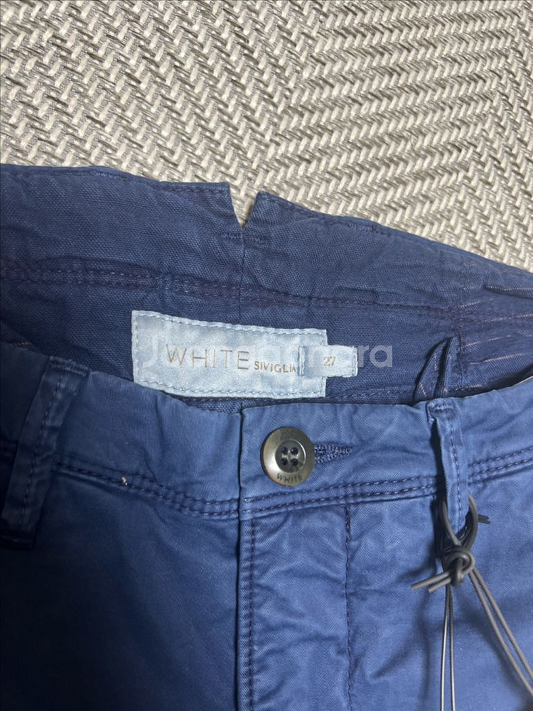 시빌리아 화이트라인 네이비 코튼 팬츠 정품--2