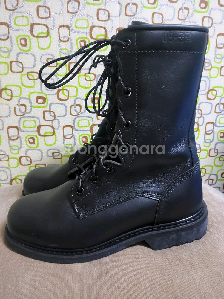 군용 봉합식 전투화 275EE사이즈 신품 블랙--4
