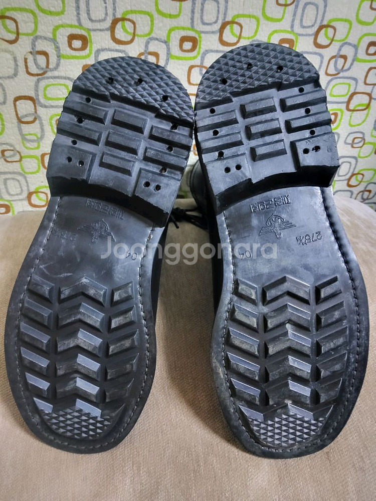 군용 봉합식 전투화 275EE사이즈 신품 블랙--8