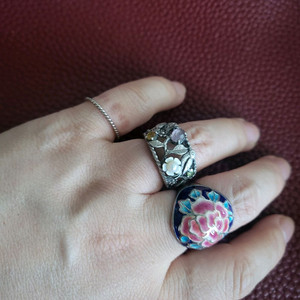 공방 925 실버 꽃 장식 반지 2종 15호 ㆍ16호