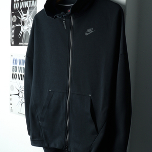 W(M) 나이키 후드집업 테크팩 블랙 드릴