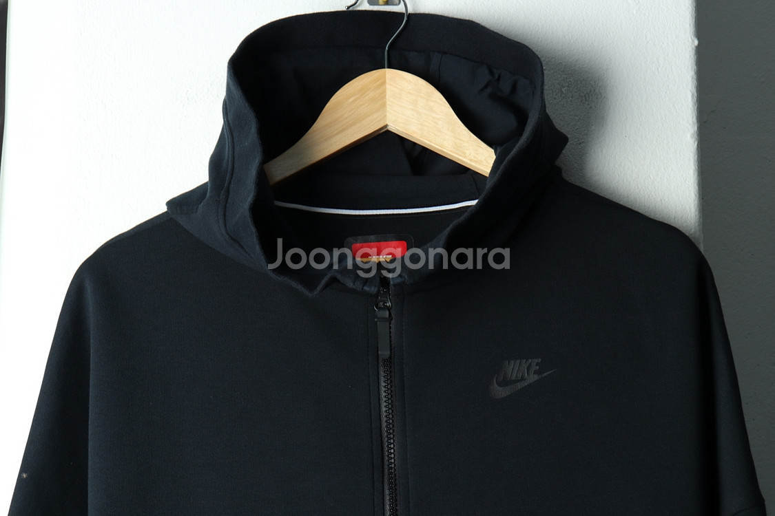 W(M) 나이키 후드집업 테크팩 블랙 드릴--2