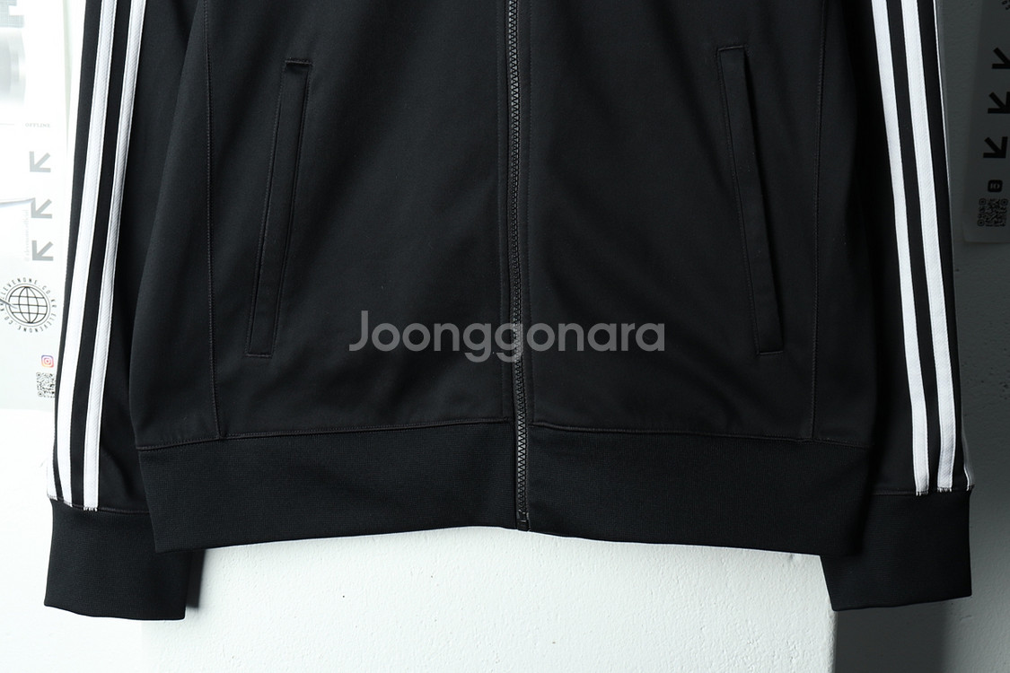 (XL) 아디다스 집업져지 트랙탑 블랙 삼선 올드스쿨--3