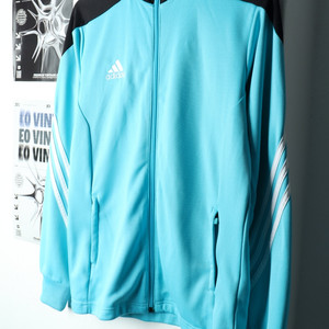 (L) 아디다스 집업져지 트랙탑 연블루 올드스쿨