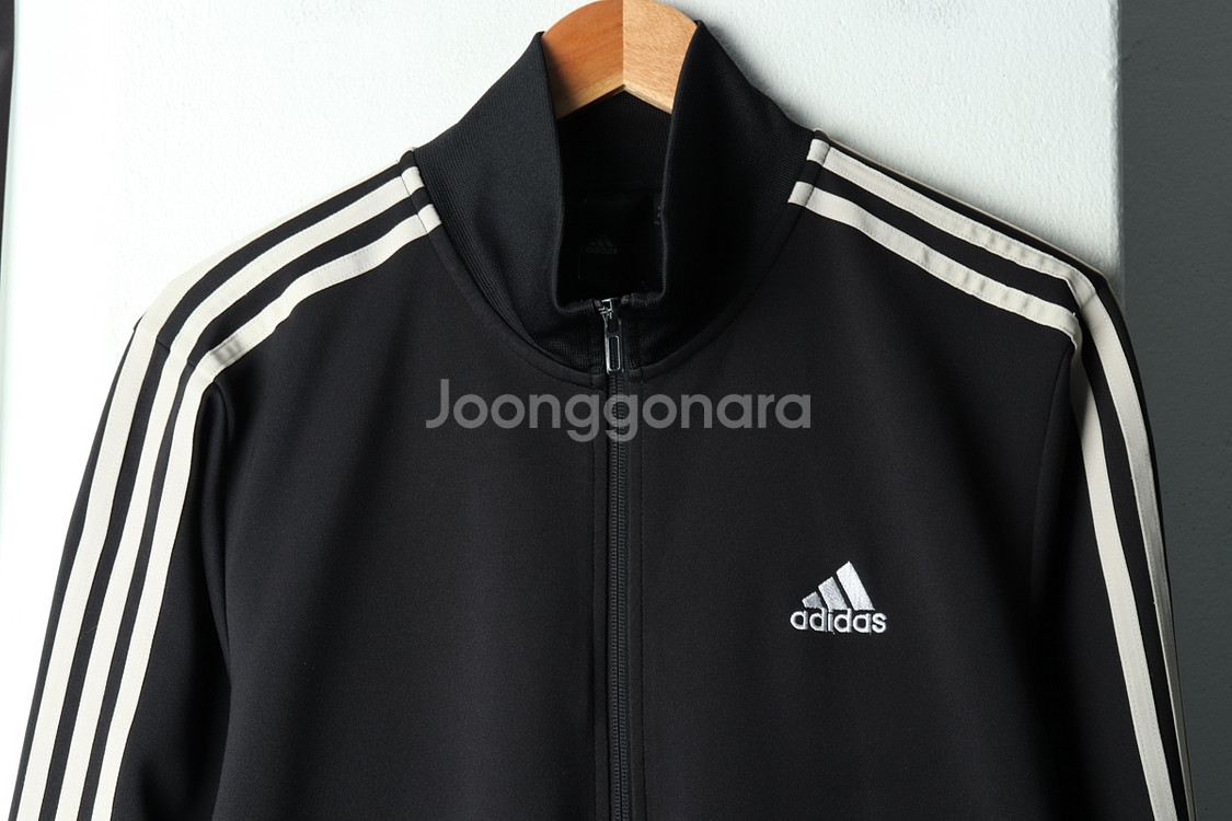 (XL) 아디다스 집업져지 트랙탑 블랙 삼선 올드스쿨--2