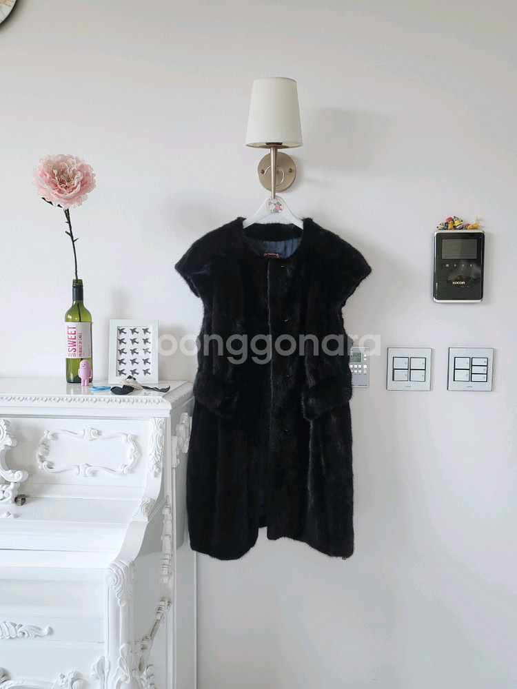 편집샾 프리티 롱밍크 베스트(반택포)--7