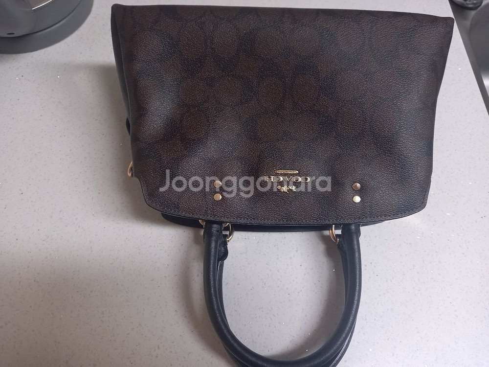 코치 시그니처 핸드백 + 카드지갑 세트--2