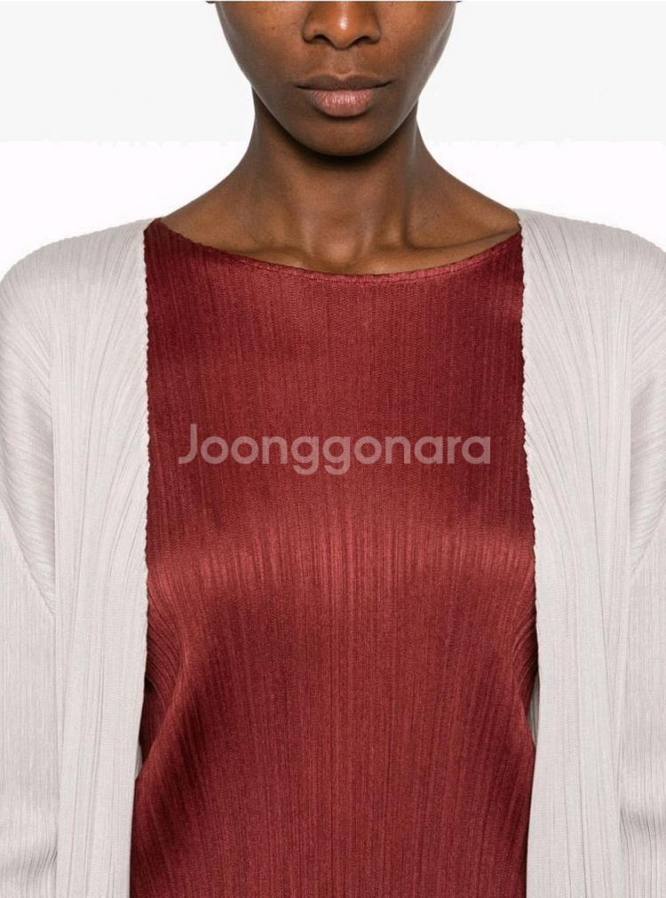 이세이미야케 플리츠플리즈 가디건 뉴컬러풀4 가디건 그레이지 2사이즈--5