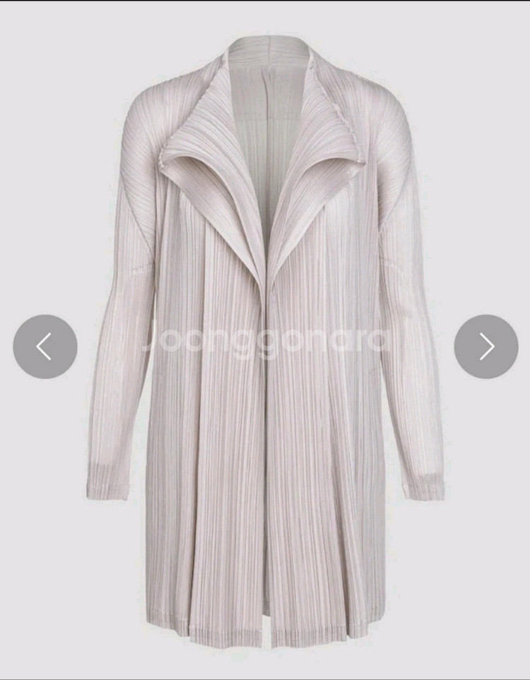 이세이미야케 플리츠플리즈 가디건 그레이지 3사이즈--0