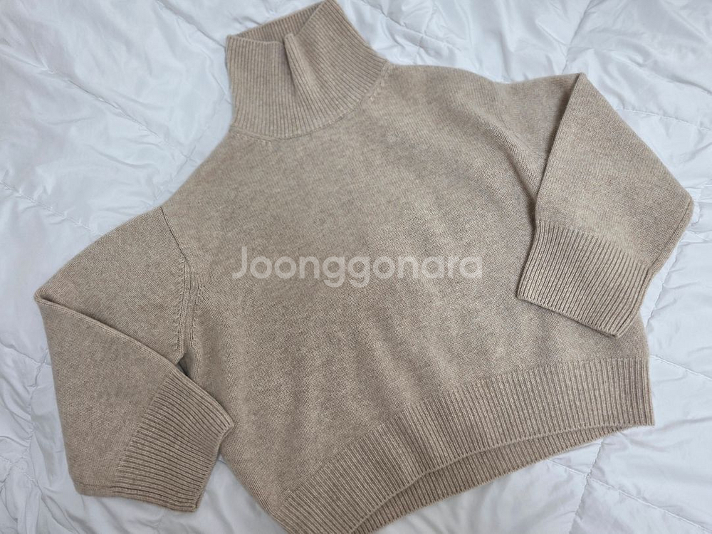 유메르 캐시미어100 터틀넥 니트--0