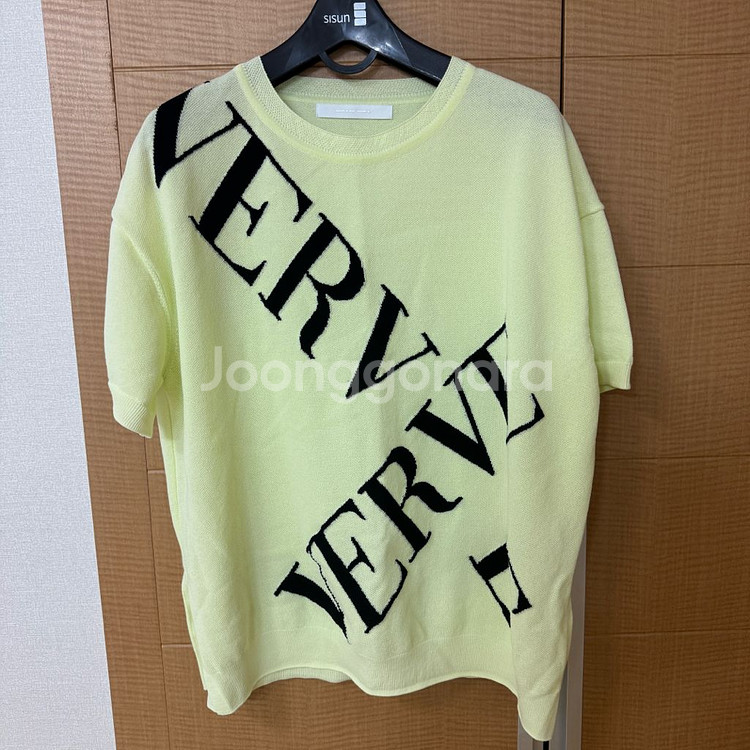 한섬 보브 레터링 포인트 니트 반팔 F--0