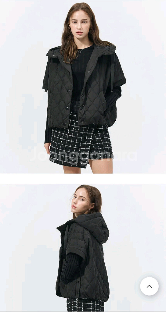 바이브리짓 덕다운 후드 베스트--7