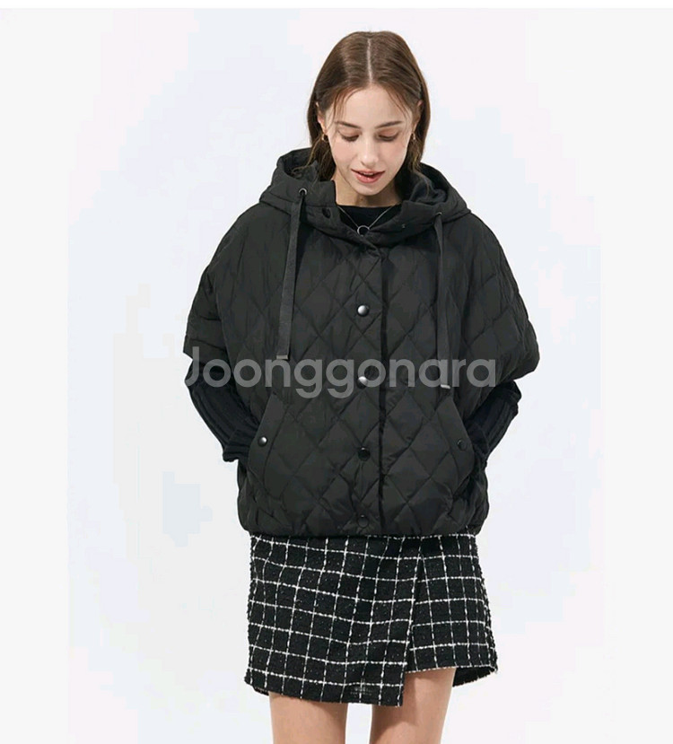 바이브리짓 덕다운 후드 베스트--6