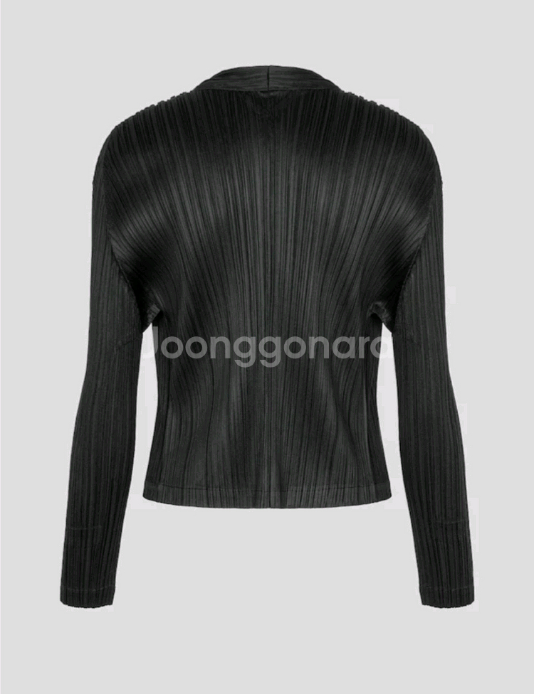 이세이미야케 플리츠플리즈 가디건 5월 먼슬리 가디건 챠콜 3사이즈--1