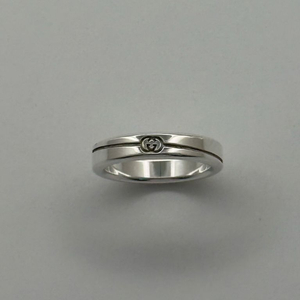 구찌 다이애그널 인터로킹 G 씬 반지 9호