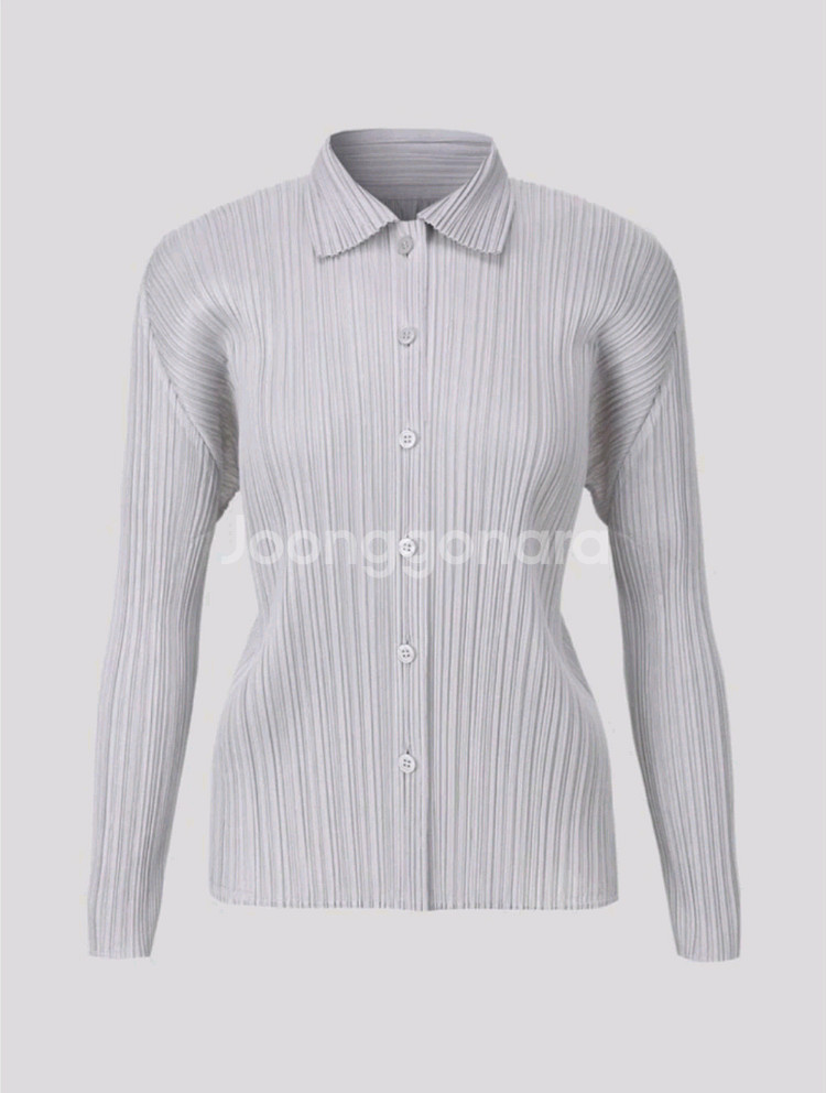 이세이미야케 플리츠플리즈 탑 베이직 셔츠 탑 라이트 그레이 3사이즈--0