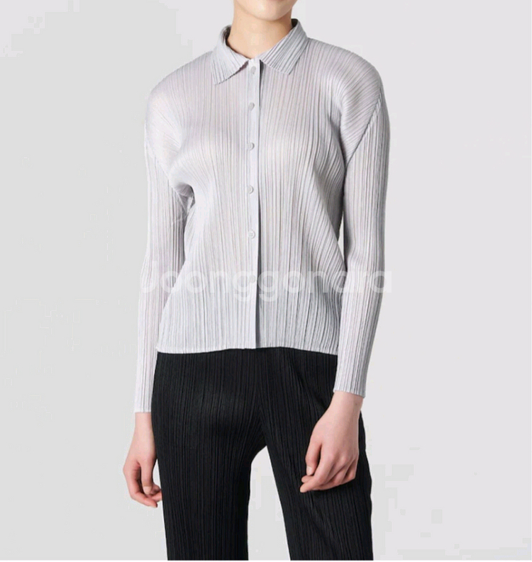 이세이미야케 플리츠플리즈 탑 베이직 셔츠 탑 라이트 그레이 3사이즈--5