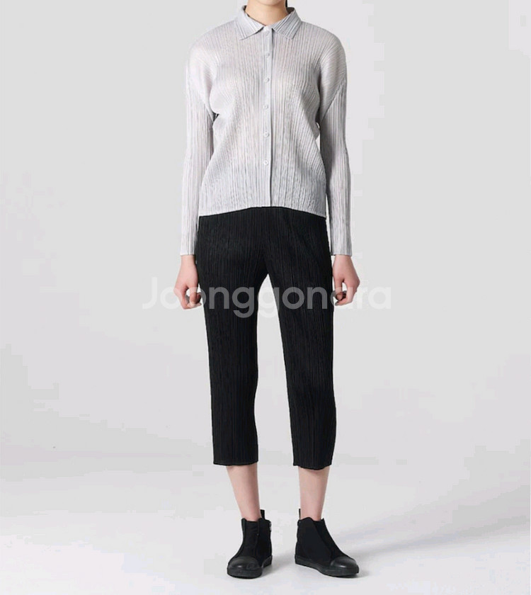 이세이미야케 플리츠플리즈 탑 베이직 셔츠 탑 라이트 그레이 3사이즈--6