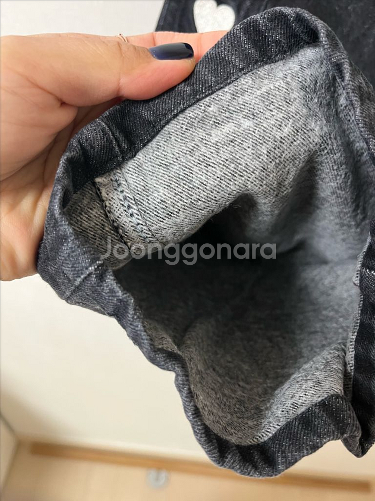 하트 패턴 맨투맨 + 하트패턴 데님팬츠 세트 (6-7세)--5