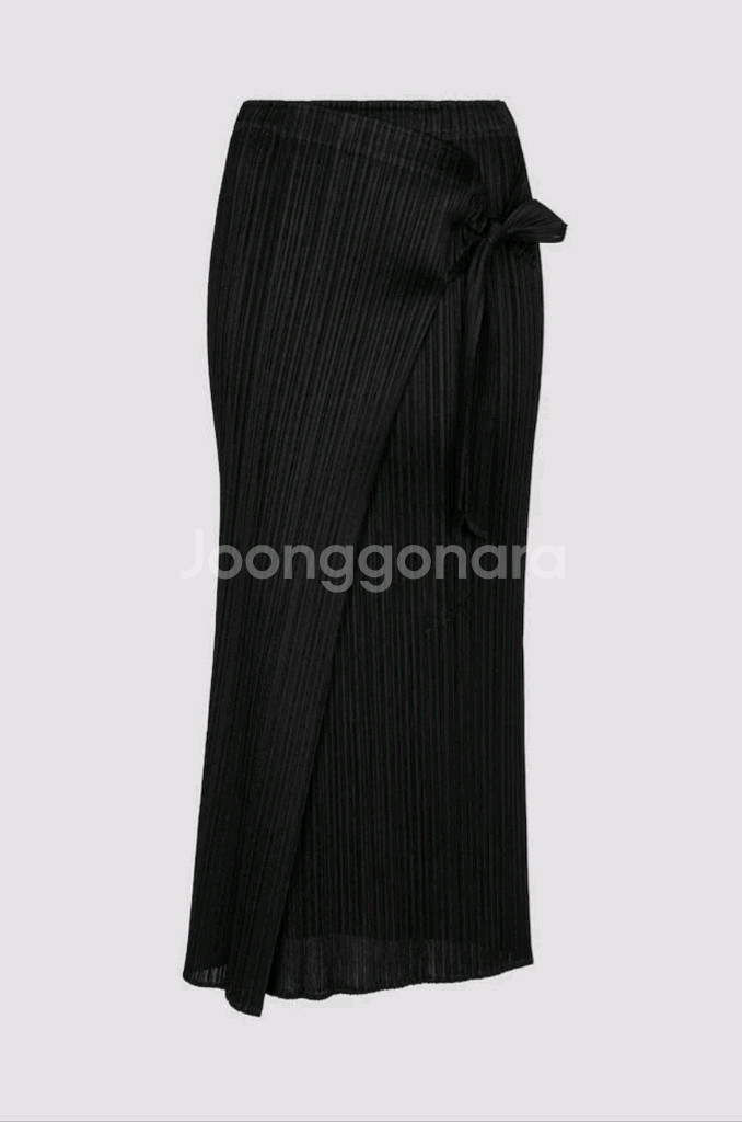 이세이미야케 플리츠플리즈 스커트 잼 스커트 블랙 3사이즈--0