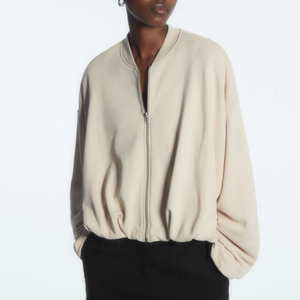 Cos 오버사이즈 저지 보먼 재킷 집업 점퍼 스톤색상 S