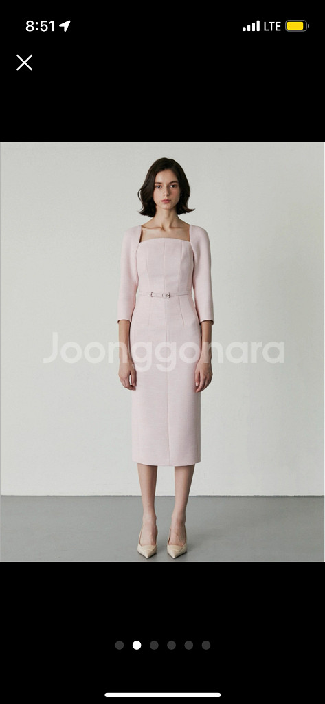 더케미 트위드 스퀘어 원피스 the chemi 하객 원피스, 은정 하객룩--1