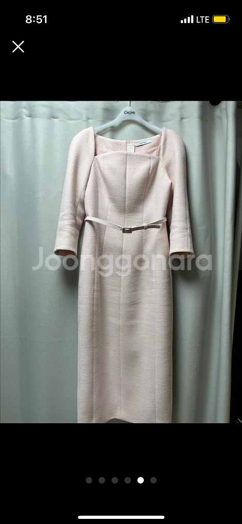 더케미 트위드 스퀘어 원피스 the chemi 하객 원피스, 은정 하객룩--4