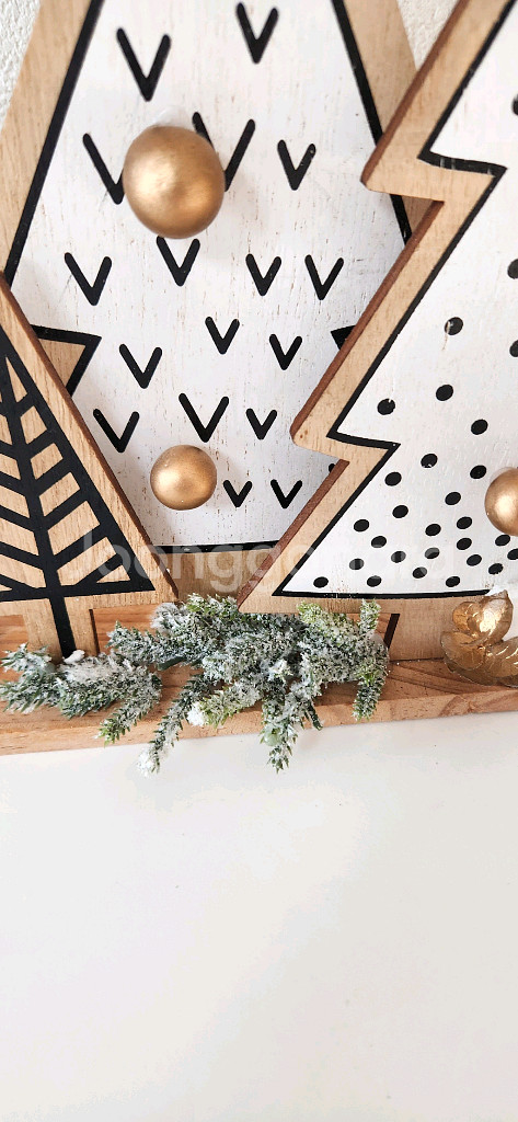 새상품)원목 크리스마스 트리 조화 인테리어소품--3